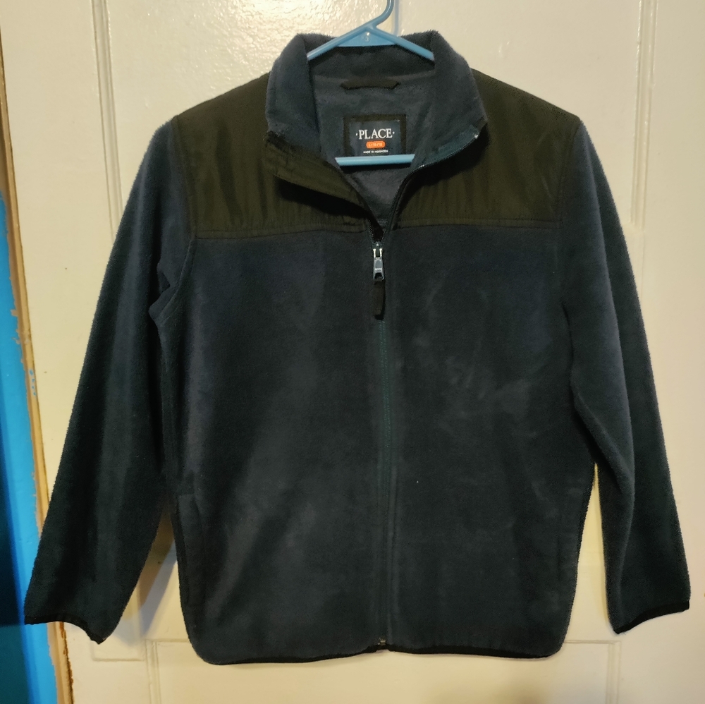 Children's Place Size 10/12 Large Blue Zipper Sweater for Boy
